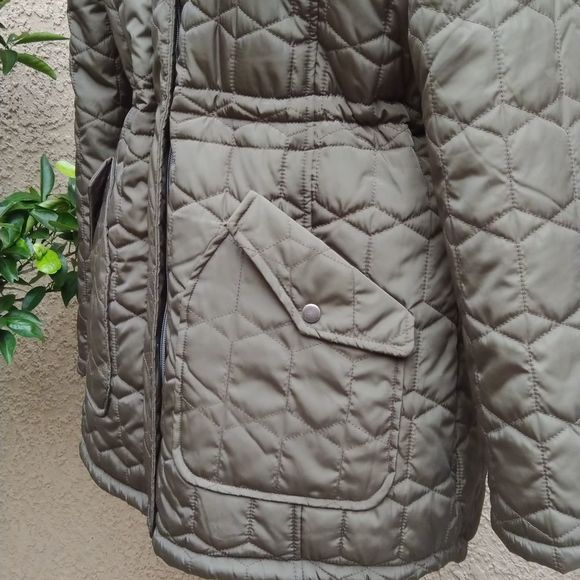Harve Benard Quilted Anorak Parka Jacket Army Green  Sz XL NWoT - Picture 5 of 9